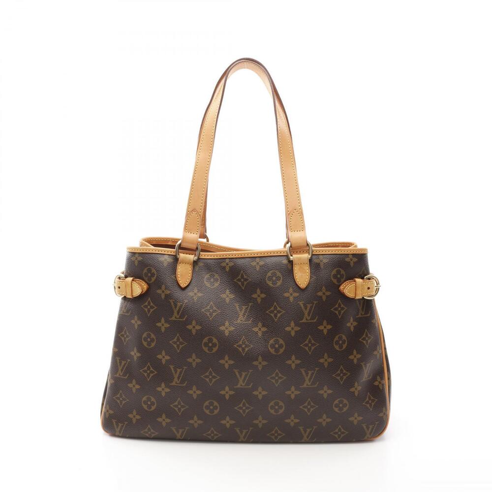 Louis Vuitton Batignolles Horizontal Shoulder Bag Canvas Leather Monogram Brown